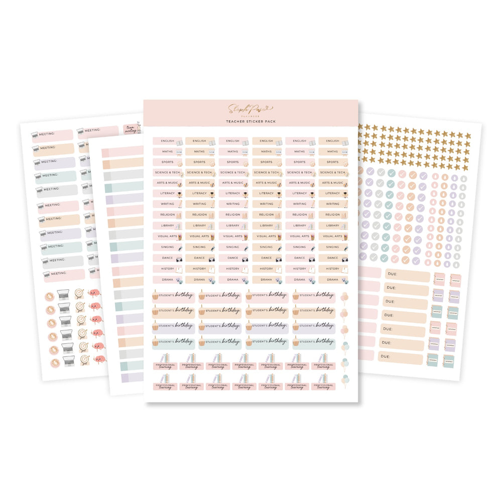 Work Sticker Shoppee Work Sticker Packs – Steph Pase Planners