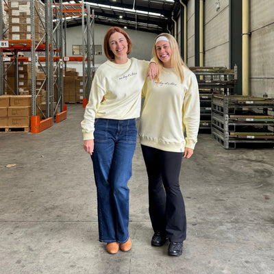 'One day at a time' Crew Neck Jumper - Butter Yellow