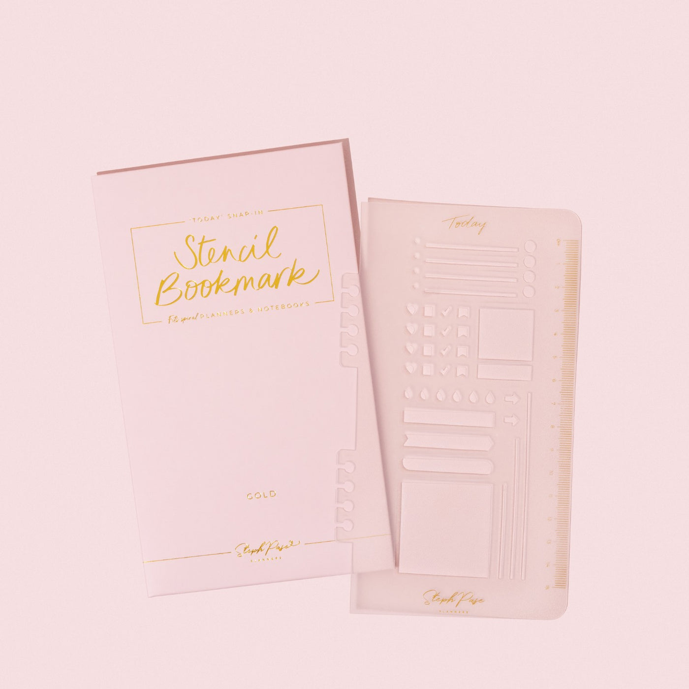 Snap-in Stencil 'Today' Bookmark - Gold