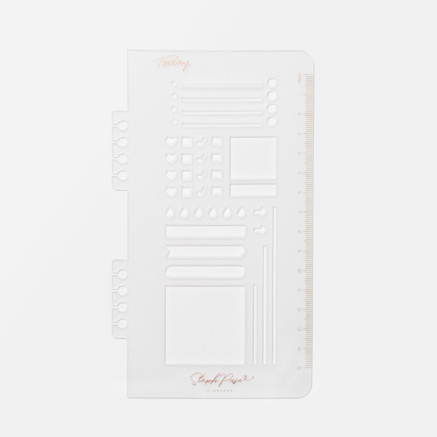Snap-in Stencil 'Today' Bookmark - Rose Gold