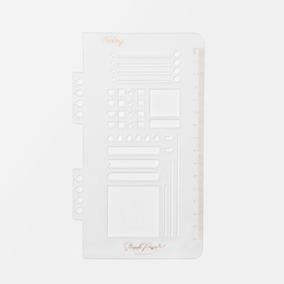 Snap-in Stencil 'Today' Bookmark - Rose Gold