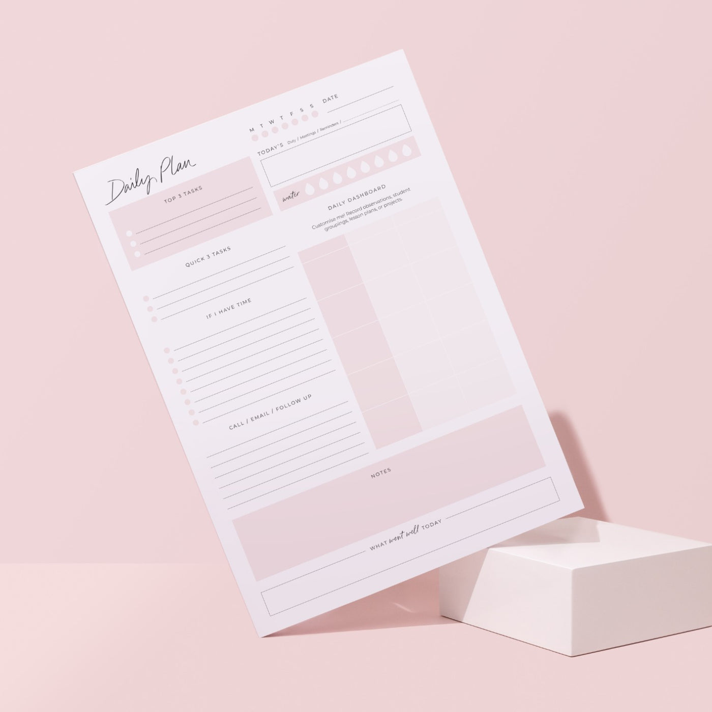 Teacher Daily Plan A4 Notepad