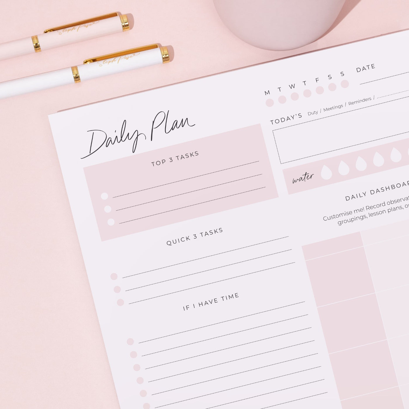 Teacher Daily Plan A4 Notepad