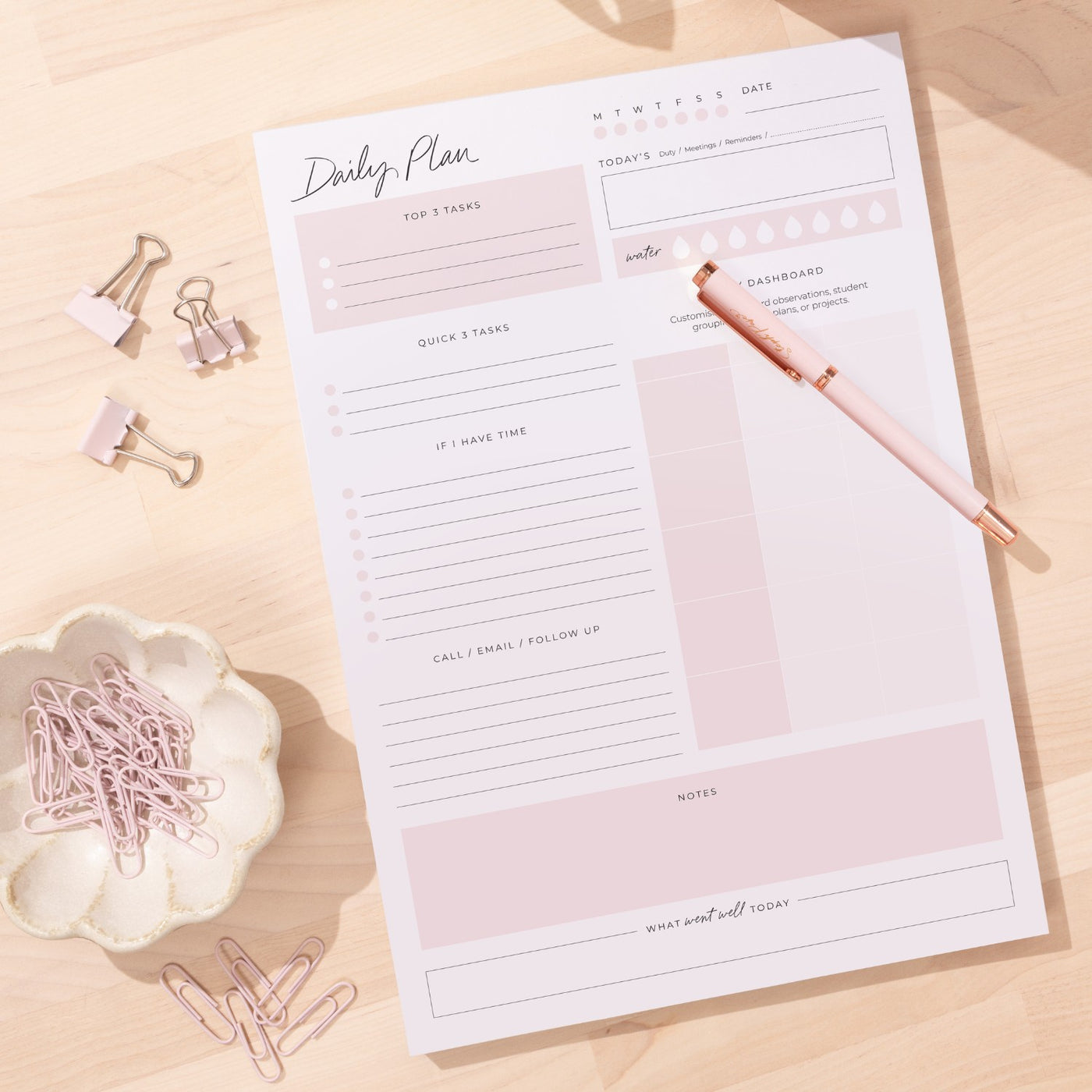 Teacher Daily Plan A4 Notepad