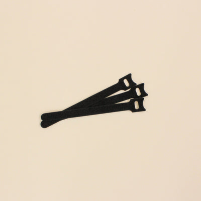 Black velcro cable storage loops.