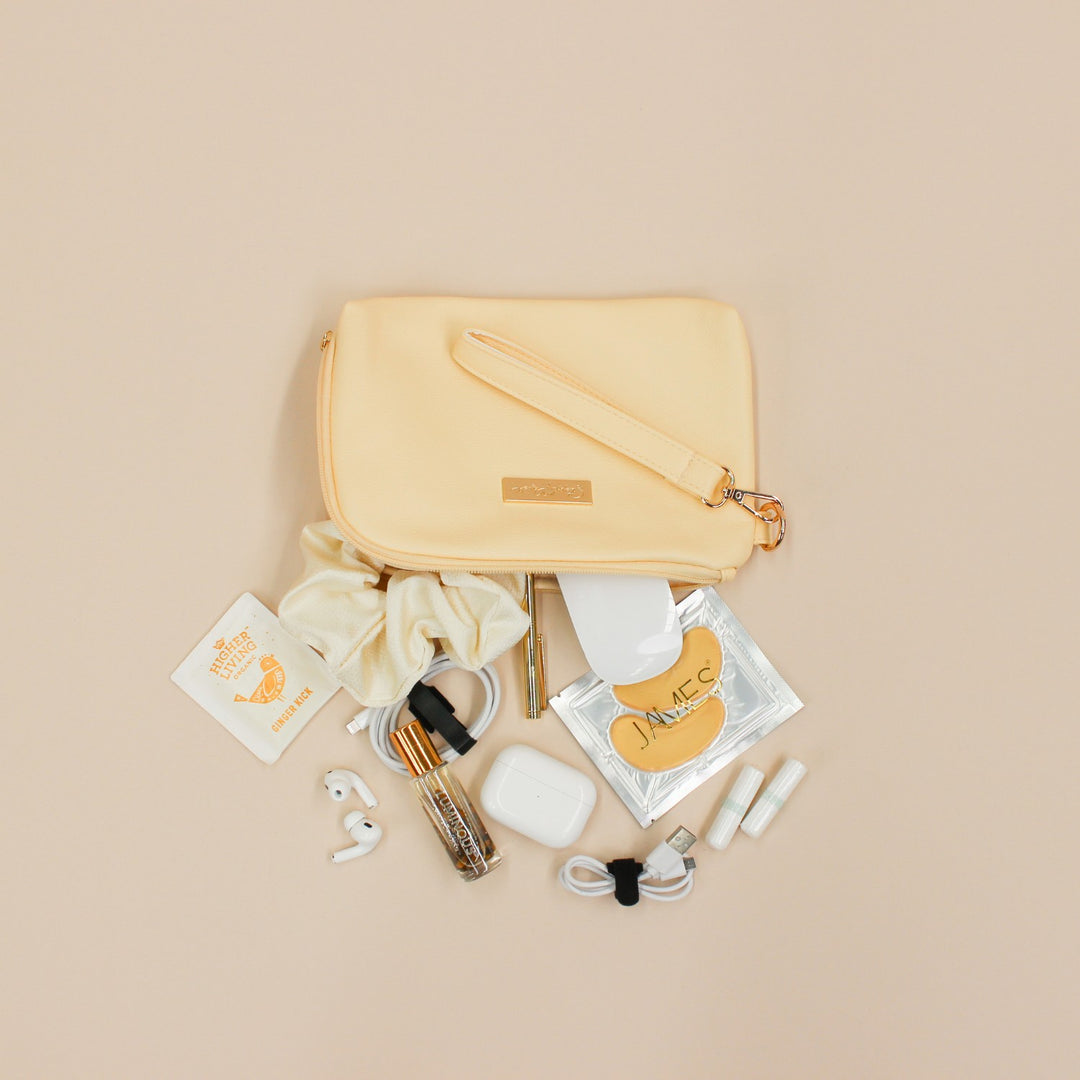 Tech &amp; Life Organiser Pouch - Butter Yellow