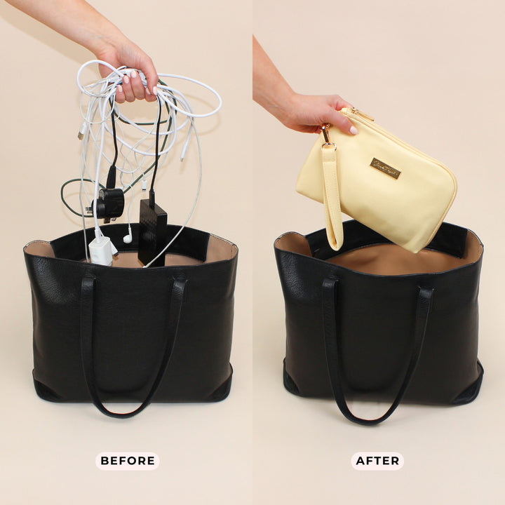 Tech &amp; Life Organiser Pouch - Butter Yellow
