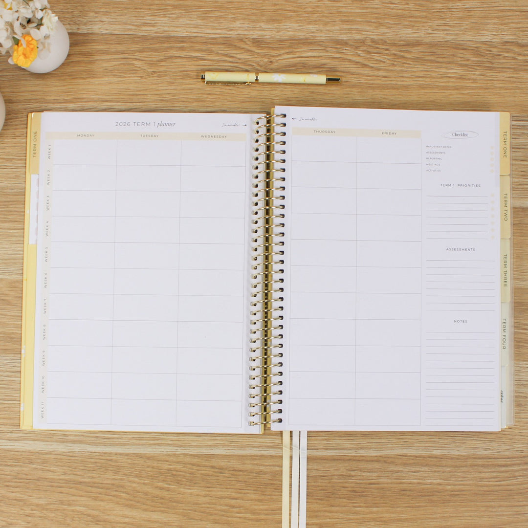 2026 Teacher Planner - Butter Yellow