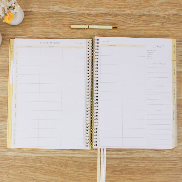 2026 Teacher Planner - Butter Yellow