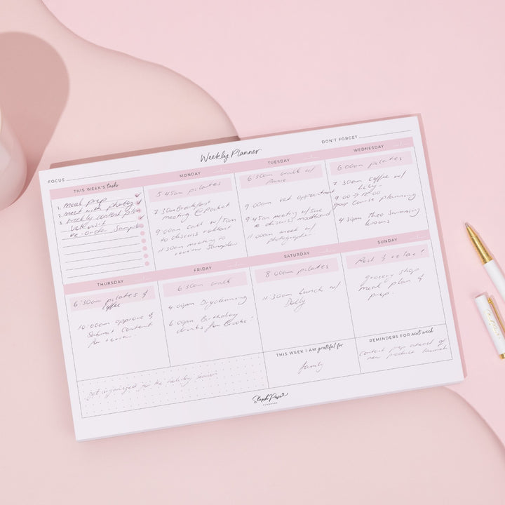 Weekly Desktop Planner Notepad