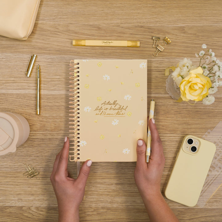 Luxe A5 Notebook - Daisy Yellow