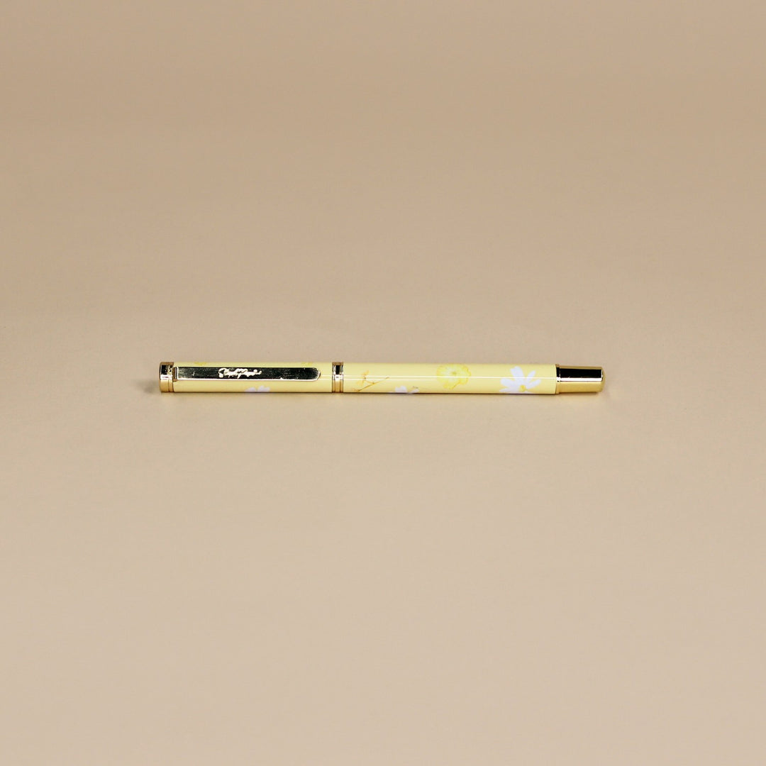 The Luxe Pen  - Butter Yellow Daisy Print