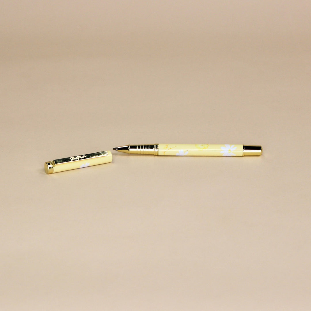 The Luxe Pen  - Butter Yellow Daisy Print