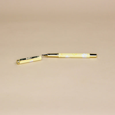 The Luxe Pen  - Butter Yellow Daisy Print