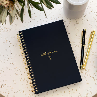 'Write it Down' A5 Notebook - Black