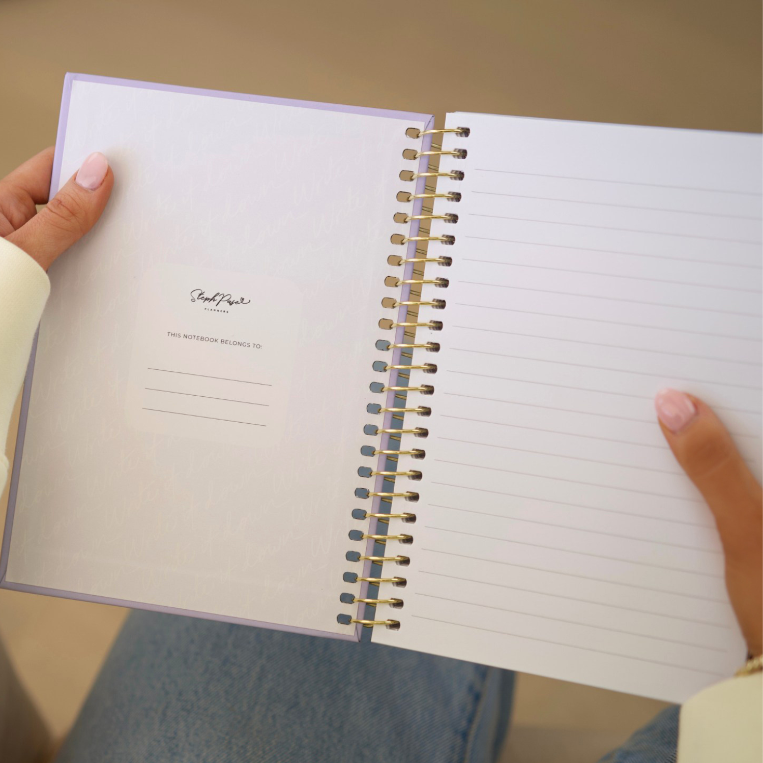 Steps Notebook Write it Down A5 Spiral Notebook - Lilac - Soft Purple β Steph Pase ...