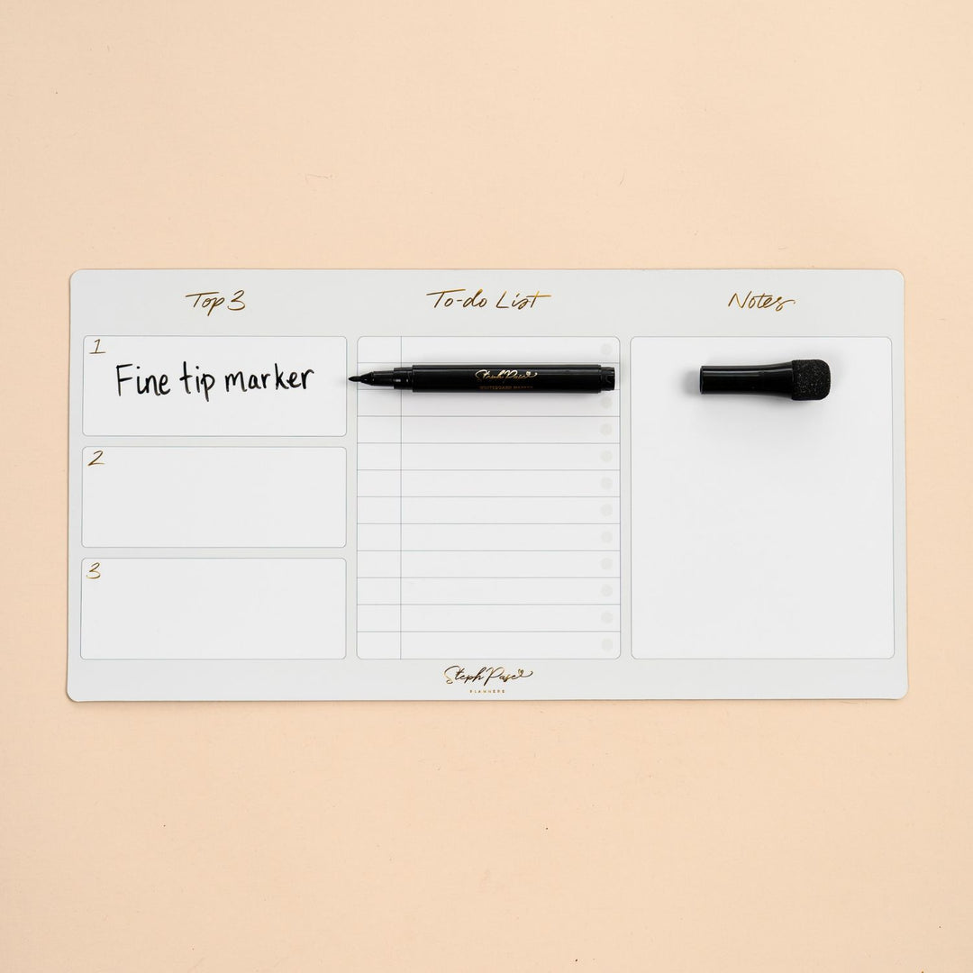 Magnetic Whiteboard Markers - Black 3-Pack