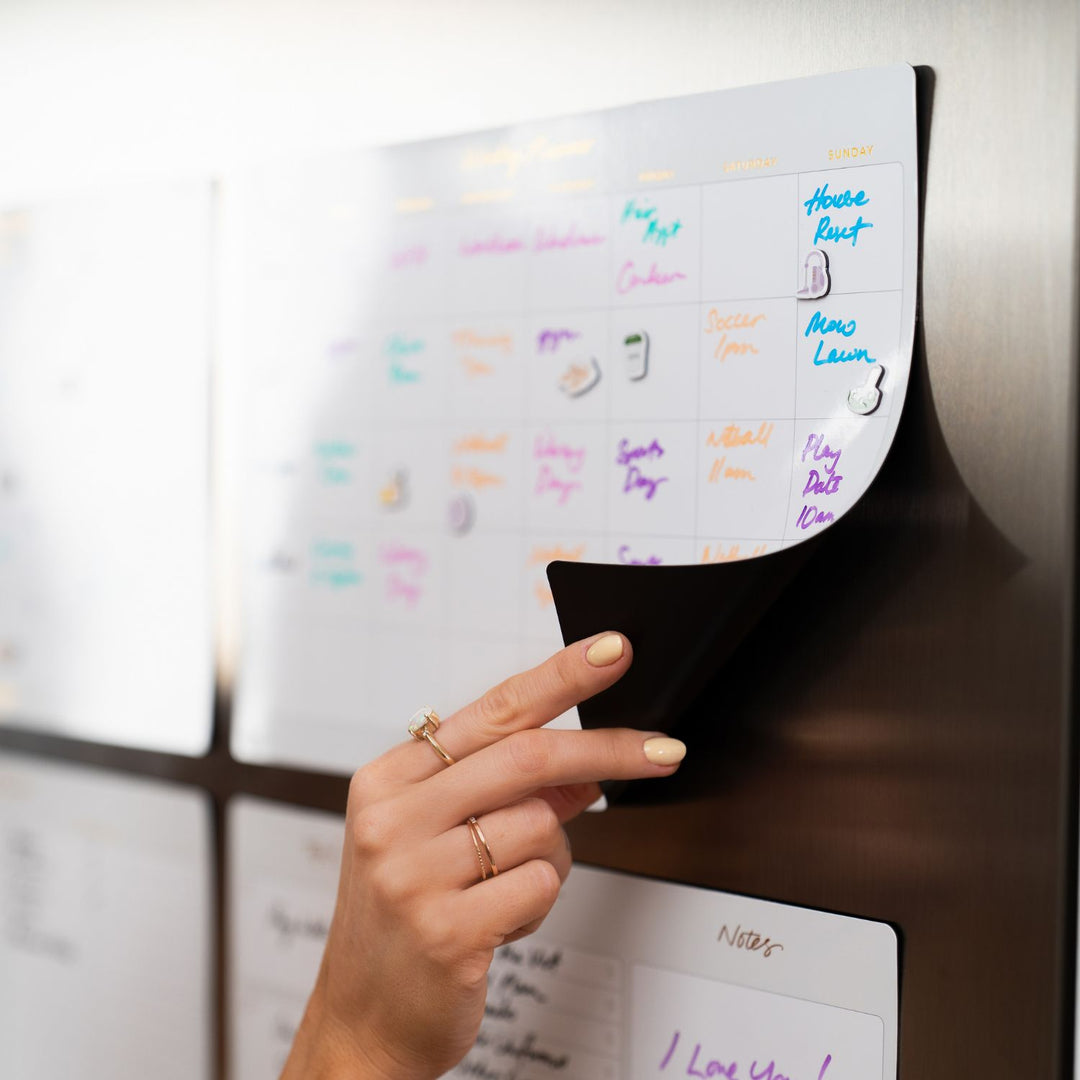 Weekly Categorised Planner Magnet - Soft Grey