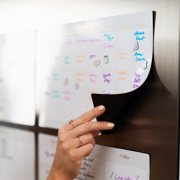 Weekly Categorised Planner Magnet - Soft Grey