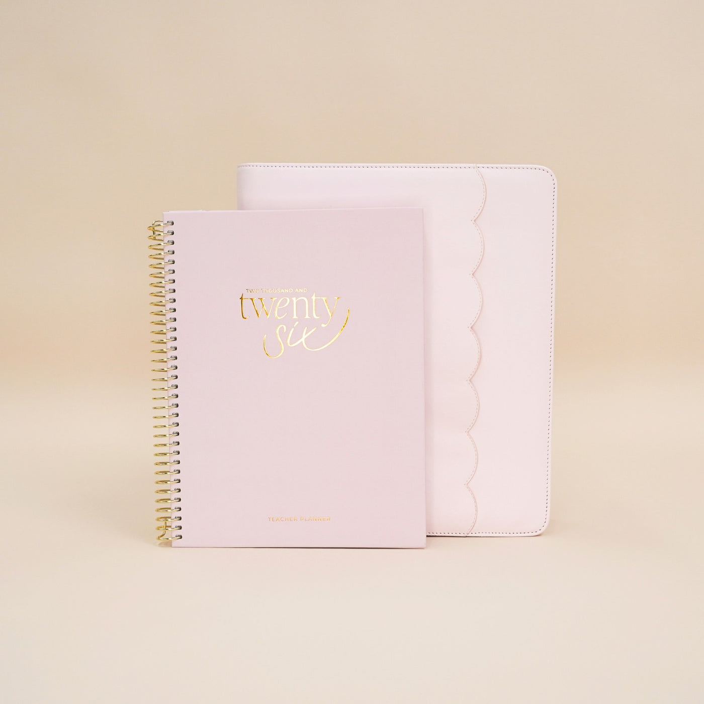Luxe Zip-up Planner Folio - Blush - Large