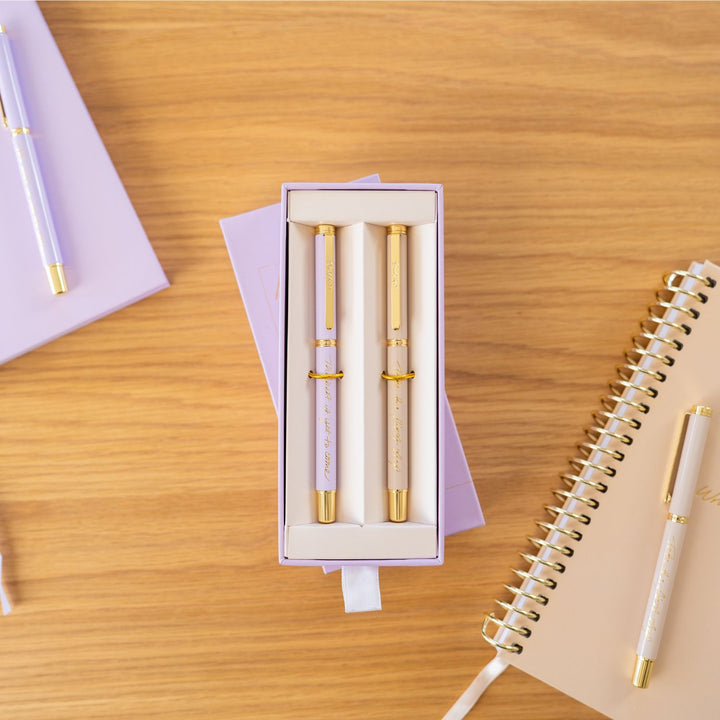 Positivity Pens - Beige + Lilac 2 Pack
