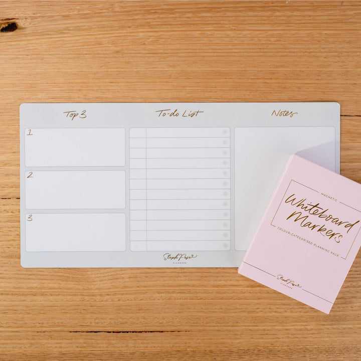 To-Do List Planner Magnet - Soft Grey