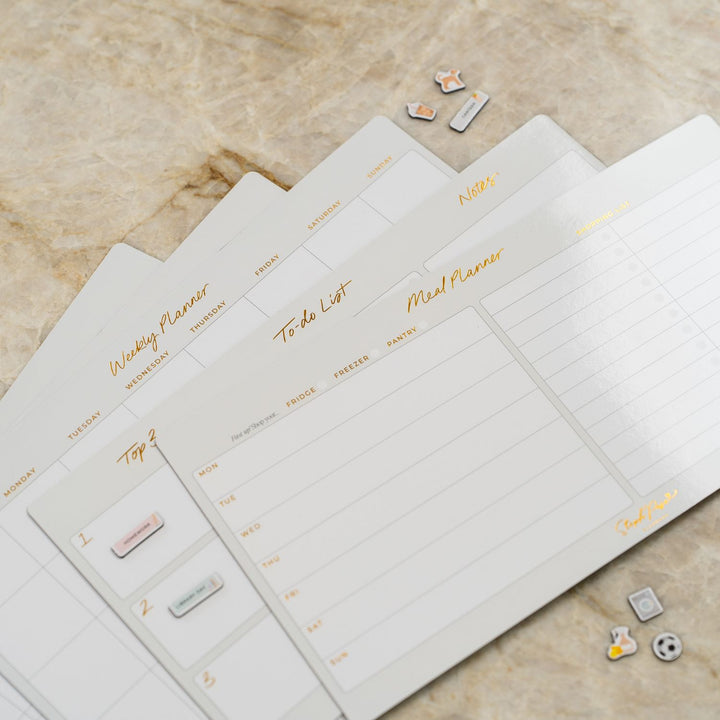 Meal Planner Magnet - Soft Grey