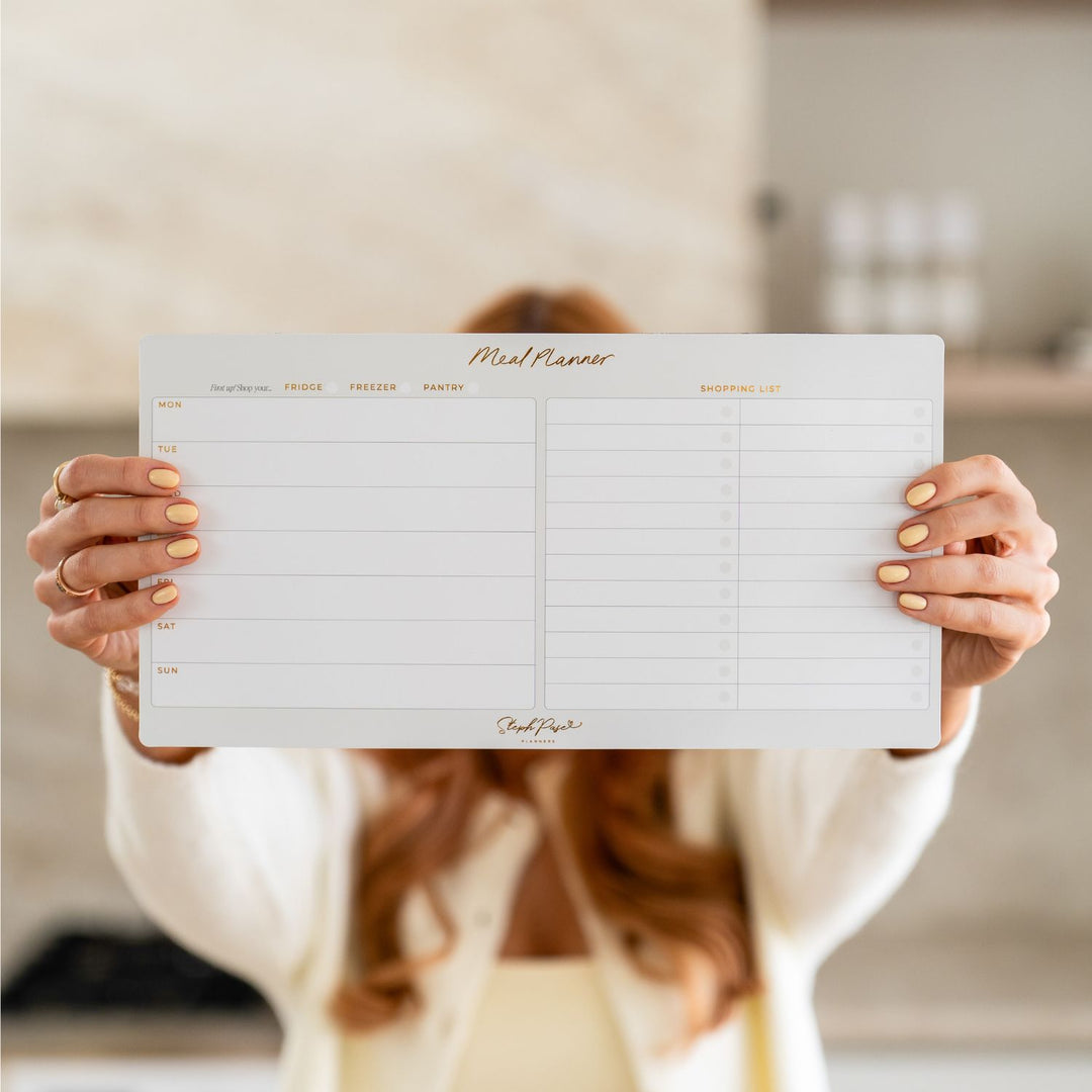 Meal Planner Magnet - Soft Grey