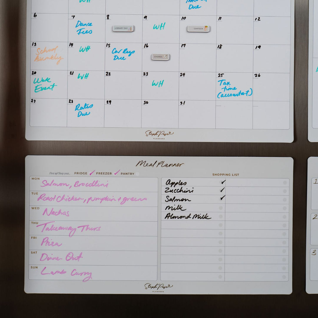 Meal Planner Magnet - Soft Grey