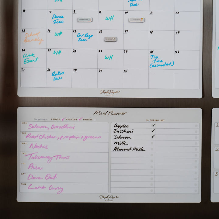 Meal Planner Magnet - Soft Grey