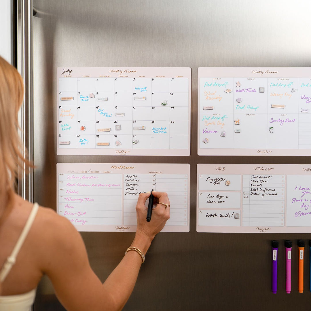 Monthly Planner Magnet - Soft Blush