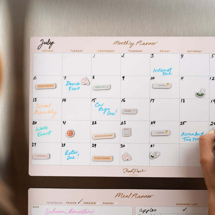 Monthly Planner Magnet - Soft Blush