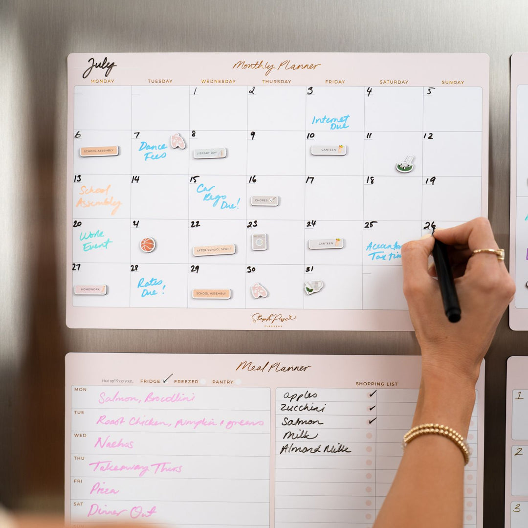 Monthly Planner Magnet - Soft Blush