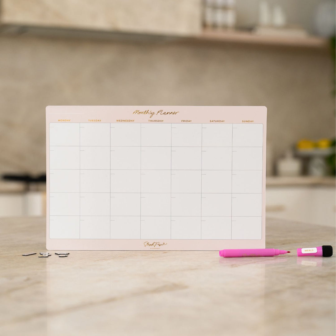 Monthly Planner Magnet - Soft Blush