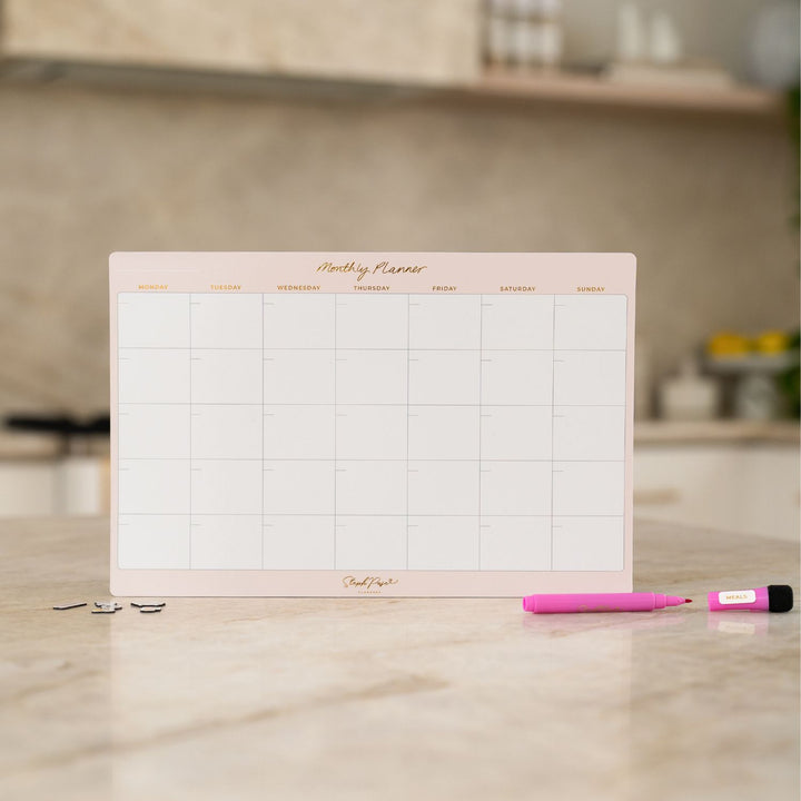 Monthly Planner Magnet - Soft Blush
