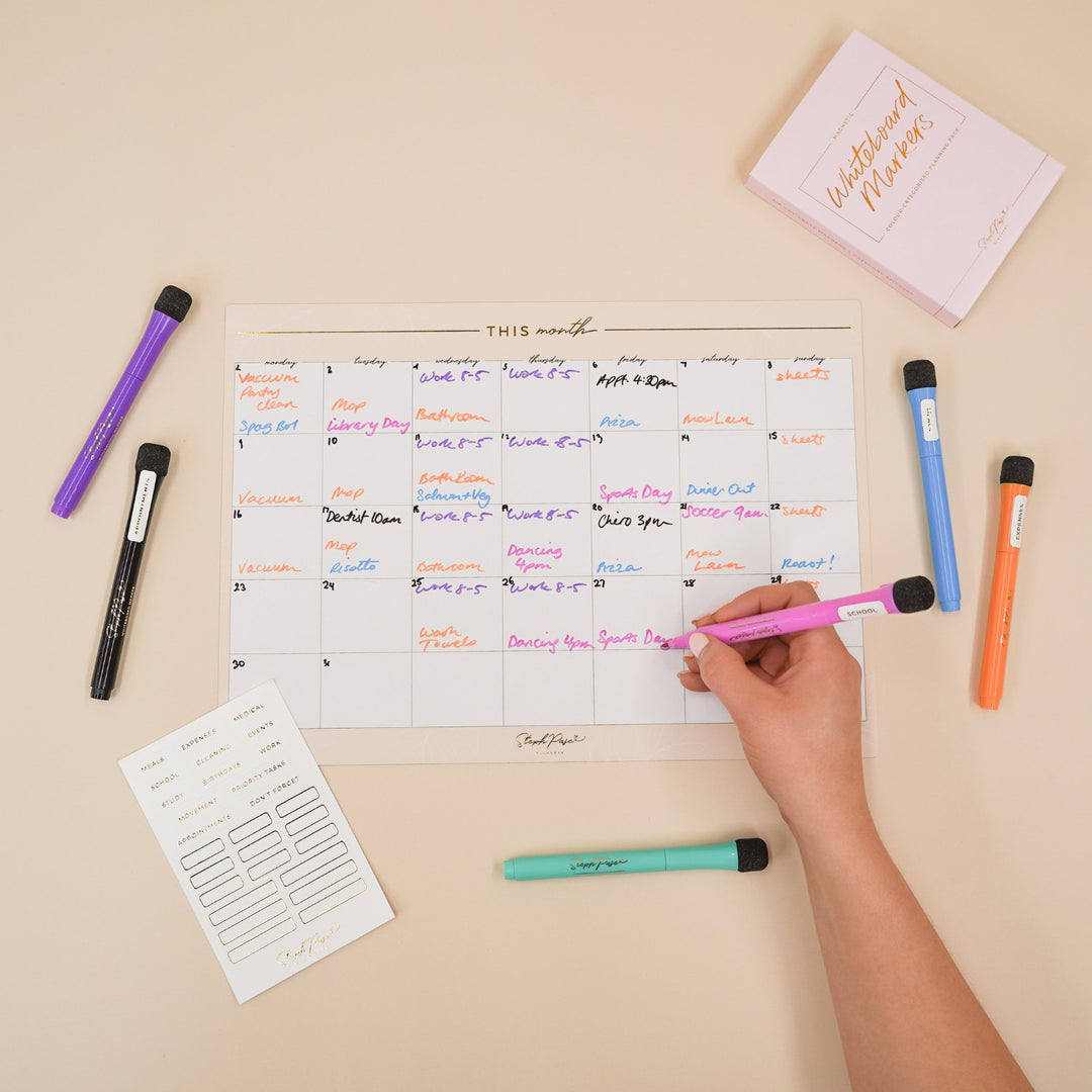 Magnetic Whiteboard Markers - Planning Pack