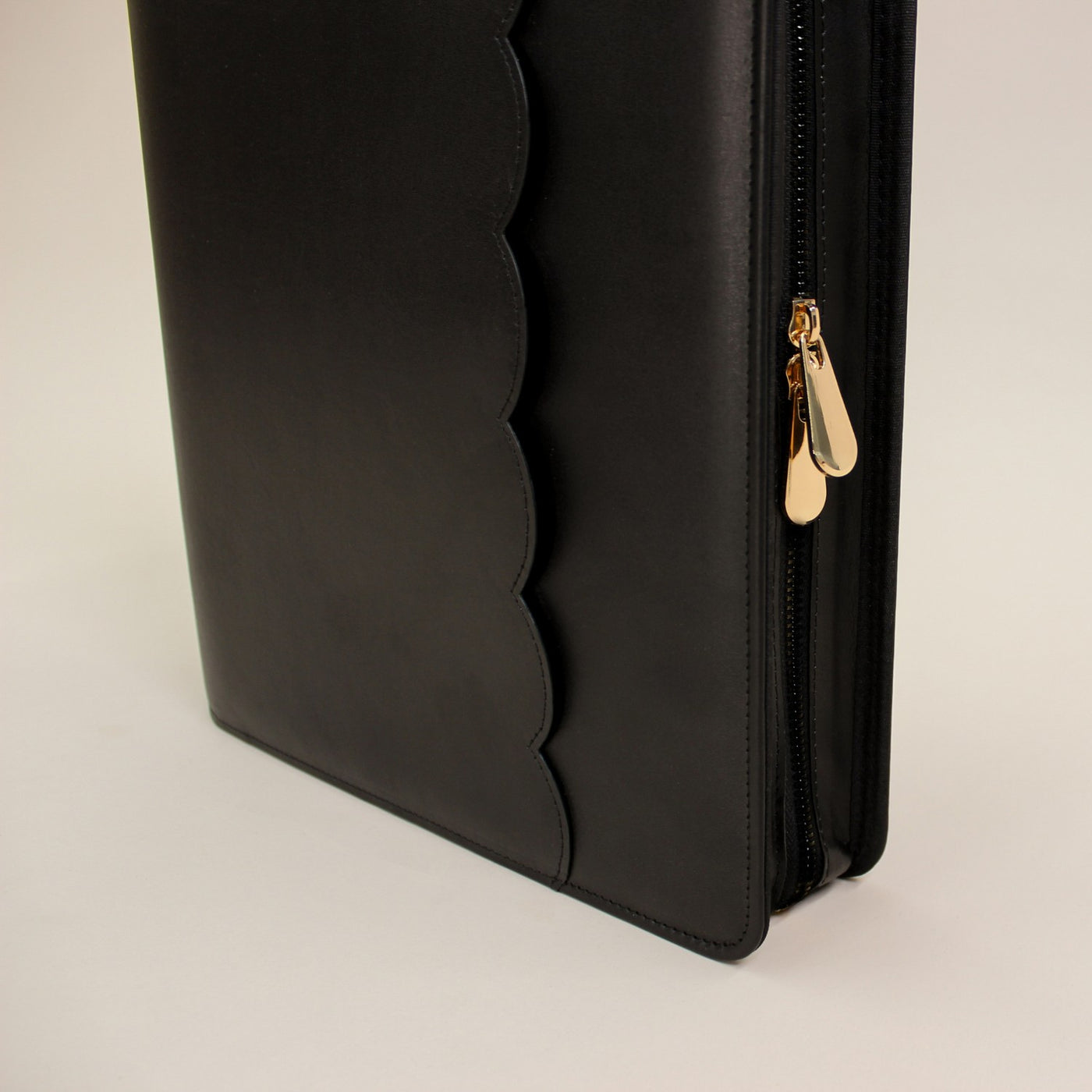 Luxe Zip-up Planner Folio - Black - Small