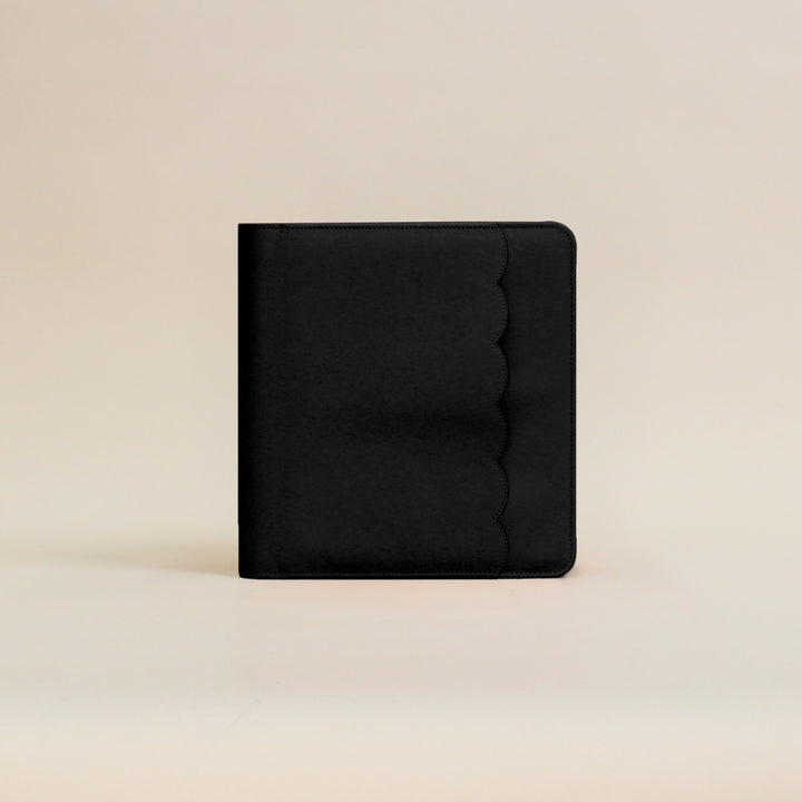 Luxe Zip-up Planner Folio - Black - Small