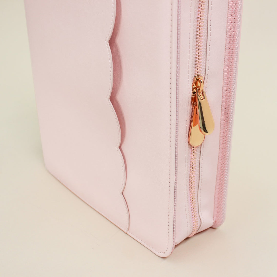 Luxe Zip-up Planner Folio - Blush - Small