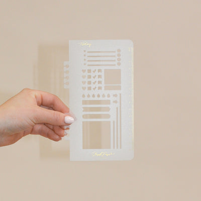Snap-in Stencil 'Today' Bookmark - Gold