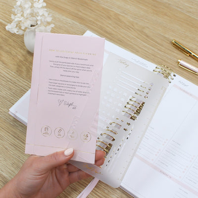 Snap-in Stencil 'Today' Bookmark - Gold