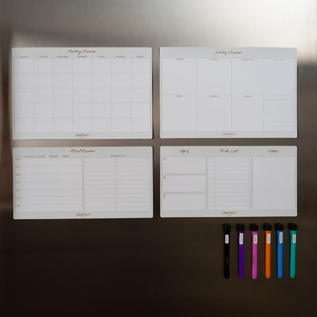 Meal Planner Magnet - Soft Grey
