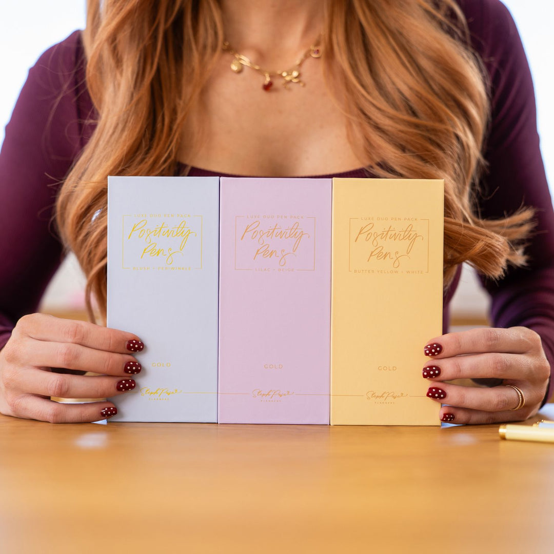 Positivity Pens - Beige + Lilac 2 Pack