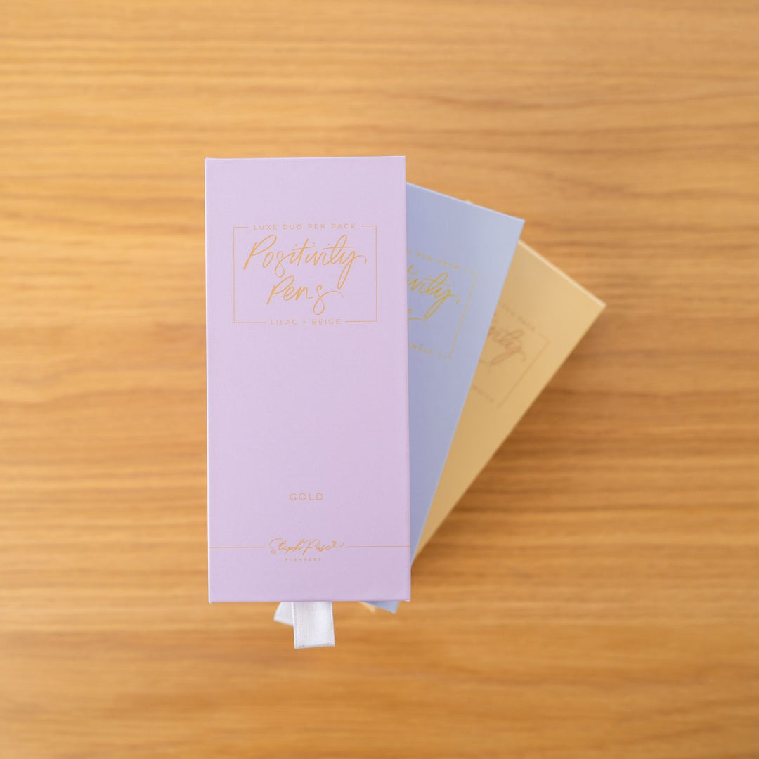 Positivity Pens - Beige + Lilac 2 Pack