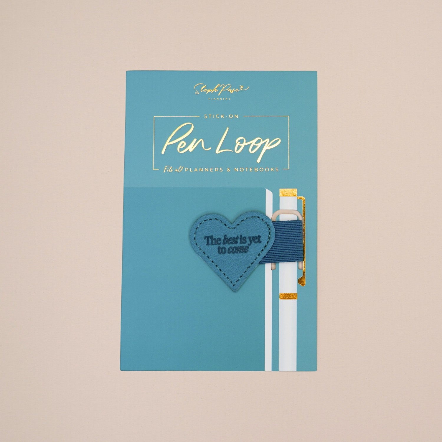 Stick-on Pen Loop - Teal - Pen Holder for Diaries – Steph Pase Planners