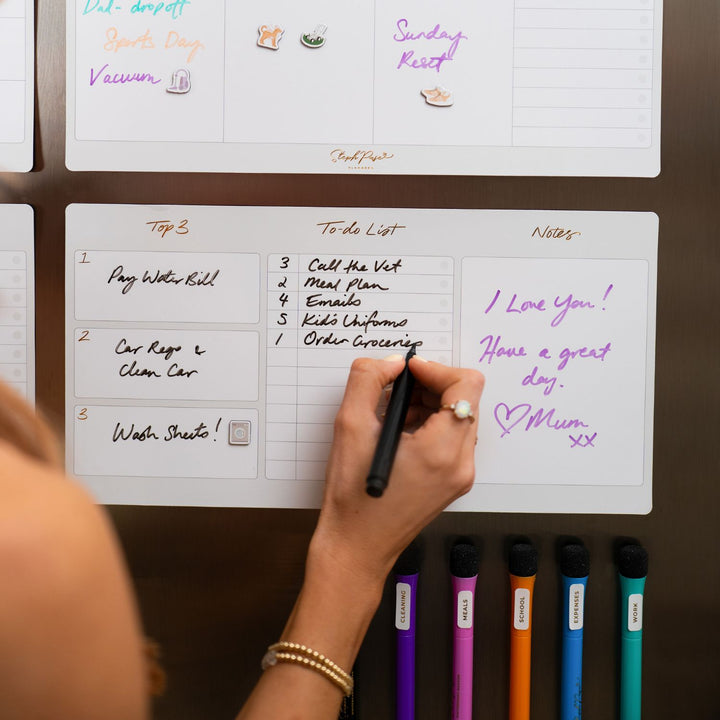 To-Do List Planner Magnet - Soft Grey