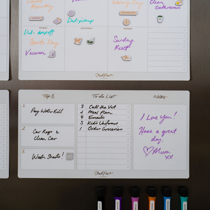 To-Do List Planner Magnet - Soft Grey