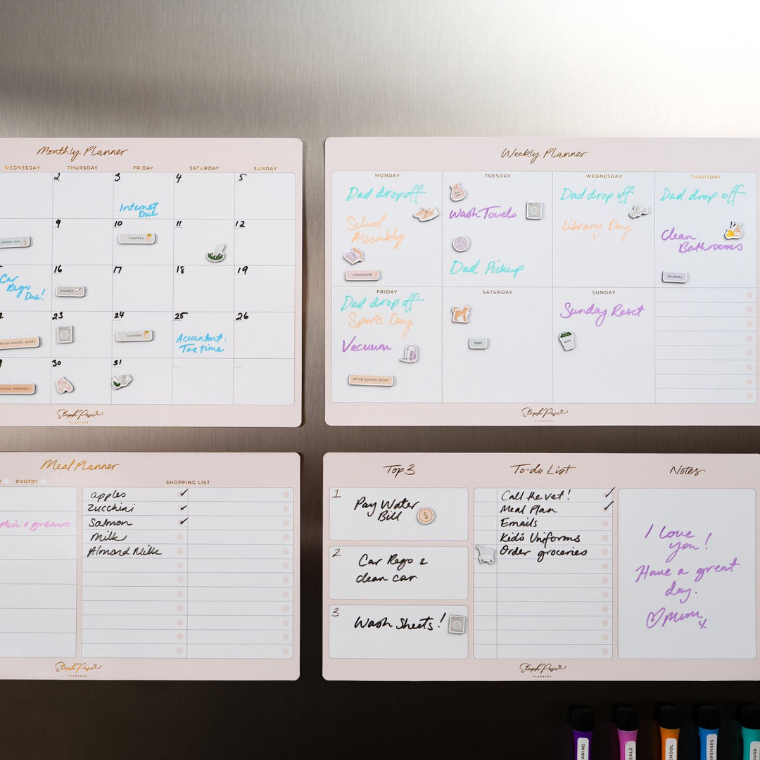 To Do List Planner Magnet - Soft Blush