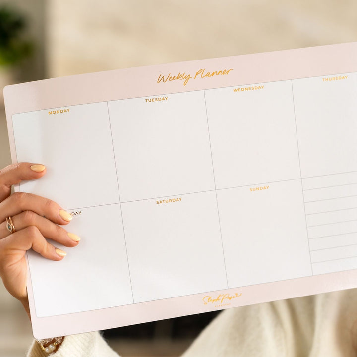 Weekly Planner Magnet - Soft Blush