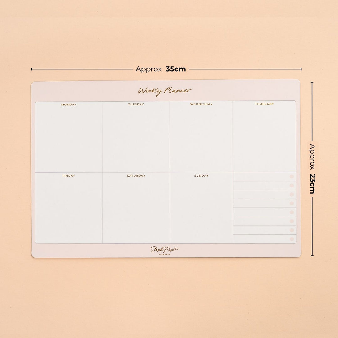 Weekly Planner Magnet - Soft Blush